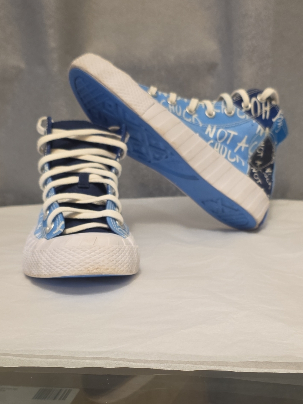 Converse  High-Top Sneakers in Light Blue and Navy